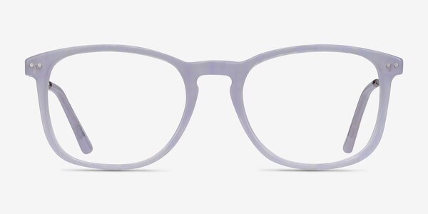 Ratio Purple Striped Acetate-metal Eyeglass Frames