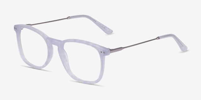 Ratio Purple Striped Acetate-metalMontures de lunettes de vue d'EyeBuyDirect, Vue d'Angle