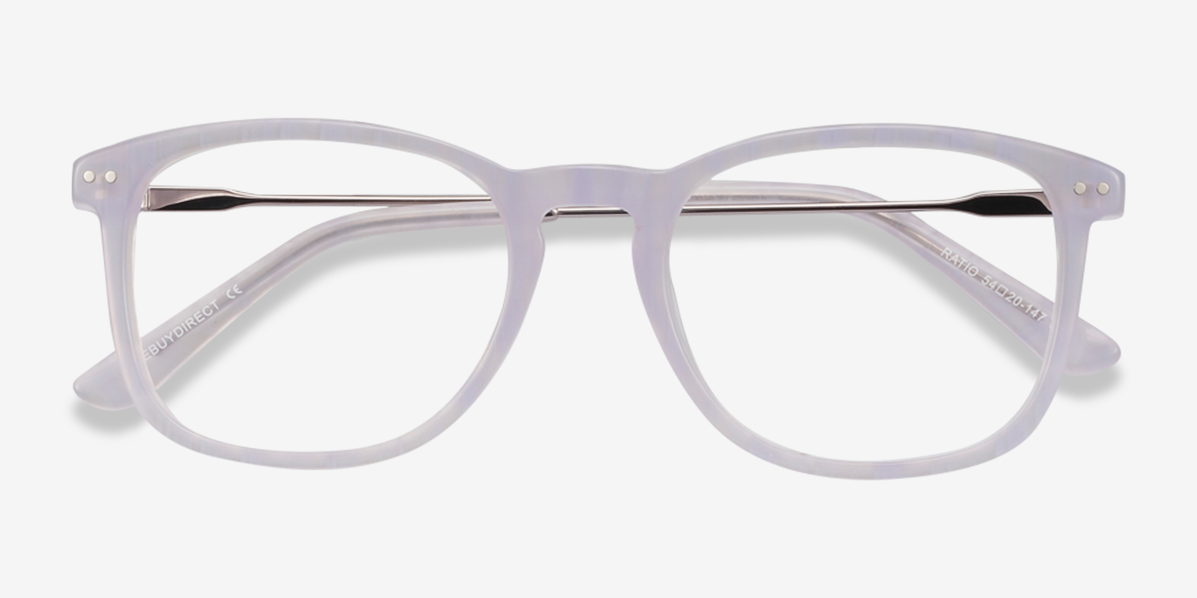 Ratio Square Purple Striped Full Rim Eyeglasses | Eyebuydirect Canada