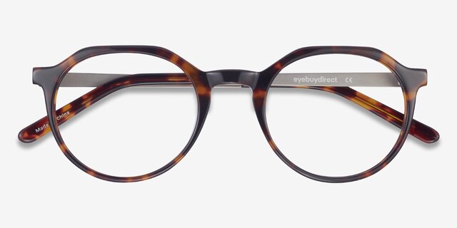 The Cycle Dark Tortoise Acetate-metalEyeglass Frames from EyeBuyDirect, Closed View