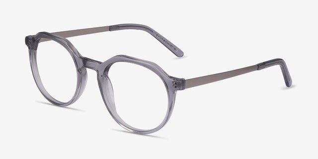 The Cycle Gray Acetate-metalEyeglass Frames from EyeBuyDirect, Angle View