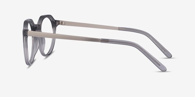 The Cycle Gray Acetate-metalEyeglass Frames from EyeBuyDirect, Side View