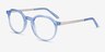 The Cycle Blue Acetate-metalEyeglass Frames from EyeBuyDirect, Angle View