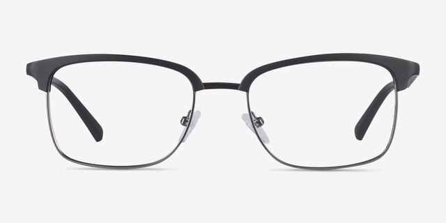 Osten Black Plastic-metalEyeglass Frames from EyeBuyDirect, Front View
