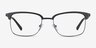 Osten Black Plastic-metalEyeglass Frames from EyeBuyDirect, Front View