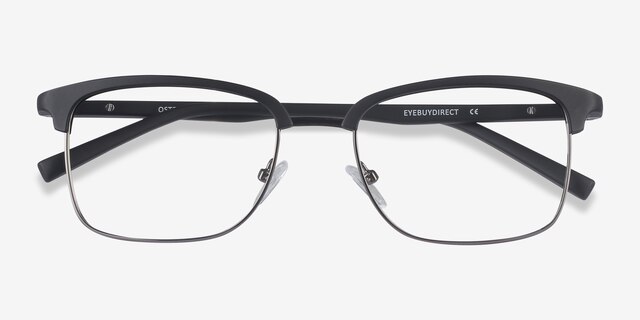 Osten Black Plastic-metalEyeglass Frames from EyeBuyDirect, Closed View