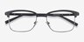 Osten Black Plastic-metalEyeglass Frames from EyeBuyDirect, Closed View