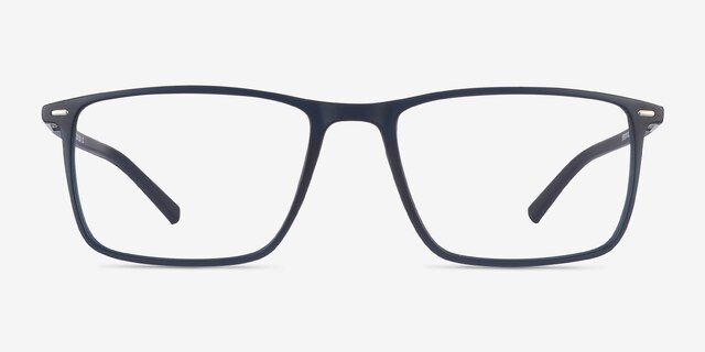 Simon Navy Plastic-metalEyeglass Frames from EyeBuyDirect, Front View