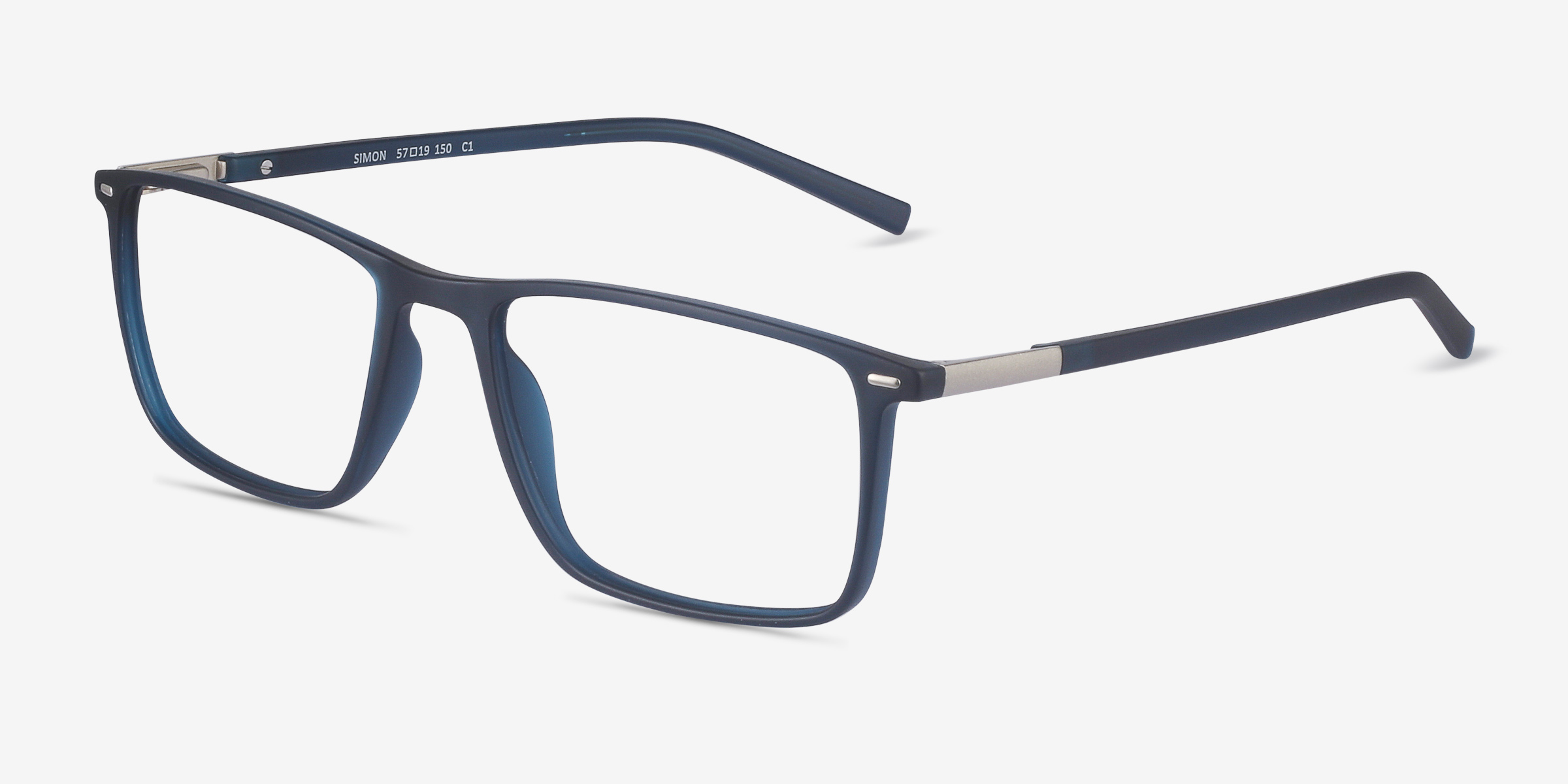 Simon Rectangle Navy Glasses for Men | Eyebuydirect