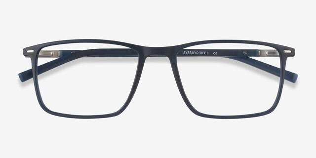 Simon Navy Plastic-metalEyeglass Frames from EyeBuyDirect, Closed View