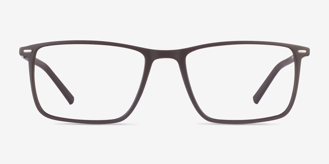 Simon Coffee Plastic-metalEyeglass Frames from EyeBuyDirect, Front View