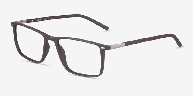 Simon Coffee Plastic-metalEyeglass Frames from EyeBuyDirect, Angle View