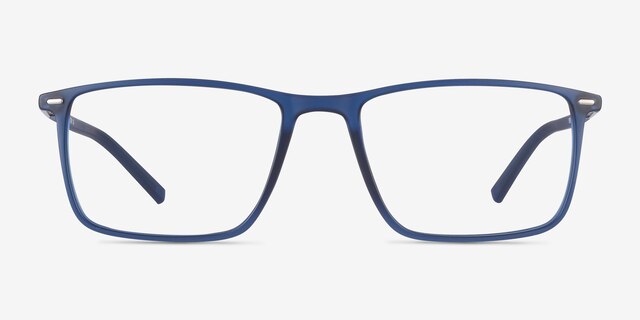 Simon Blue Plastic-metalEyeglass Frames from EyeBuyDirect, Front View