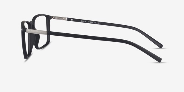 Simon Black Plastic-metalEyeglass Frames from EyeBuyDirect, Side View