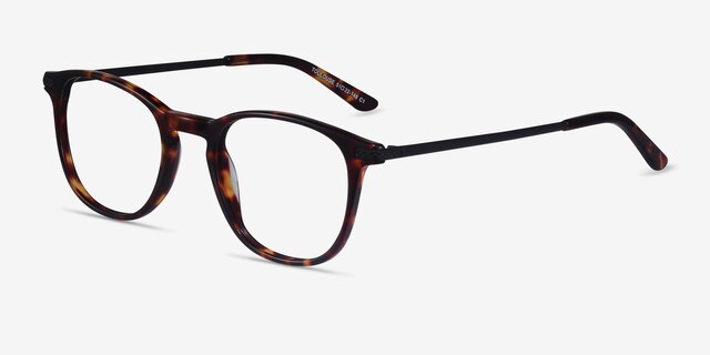 Toulouse Tortoise Acetate-metalEyeglass Frames from EyeBuyDirect, Angle View