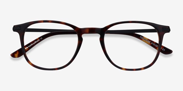 Toulouse Tortoise Acetate-metalEyeglass Frames from EyeBuyDirect, Closed View