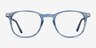 Toulouse Blue Acetate-metalEyeglass Frames from EyeBuyDirect, Front View