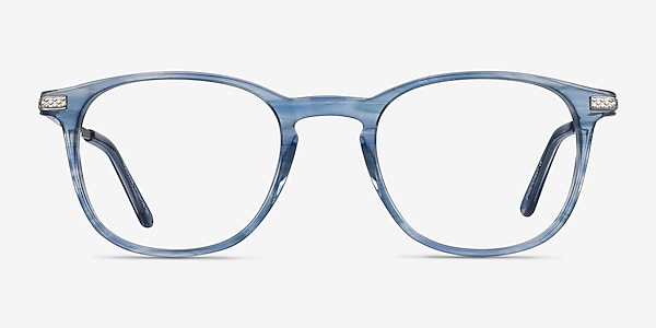 Toulouse Blue Acetate-metal Eyeglass Frames