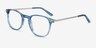 Toulouse Blue Acetate-metalEyeglass Frames from EyeBuyDirect, Angle View