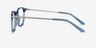 Toulouse Blue Acetate-metalEyeglass Frames from EyeBuyDirect, Side View