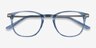 Toulouse Blue Acetate-metalEyeglass Frames from EyeBuyDirect, Closed View