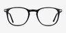 Toulouse Black Acetate-metalEyeglass Frames from EyeBuyDirect, Front View
