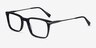 Nox Noir Acetate-metalMontures de lunettes de vue d'EyeBuyDirect, Vue d'Angle