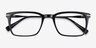 Nox Noir Acetate-metalMontures de lunettes de vue d'EyeBuyDirect, Vue Rapprochée