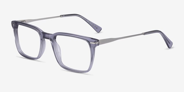 Nox Gray Acetate-metalEyeglass Frames from EyeBuyDirect, Angle View