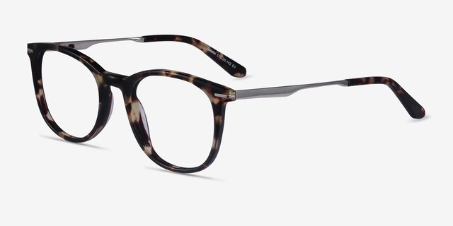 Ninah Tortoise Acetate-metalEyeglass Frames from EyeBuyDirect, Angle View