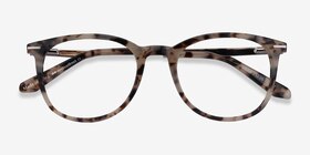 Ninah Écaille ivoire Acetate-metal Montures de lunettes de vue d'EyeBuyDirect, Vue Rapprochée