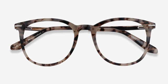 Ninah Ivory Tortoise Acetate-metalEyeglass Frames from EyeBuyDirect, Closed View