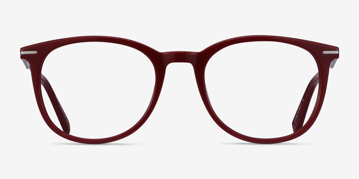 Ninah Burgundy Acetate-metal Eyeglass Frames from EyeBuyDirect