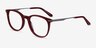 Ninah Burgundy Acetate-metalEyeglass Frames from EyeBuyDirect, Angle View
