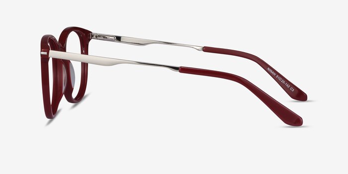 Ninah Burgundy Acetate-metal Eyeglass Frames from EyeBuyDirect