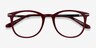 Ninah Burgundy Acetate-metalEyeglass Frames from EyeBuyDirect, Closed View