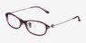 Lise Pink Striped AcetateEyeglass Frames from EyeBuyDirect, Angle View