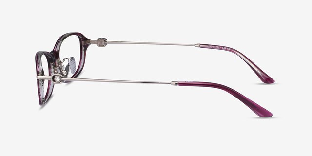Lise Pink Striped AcetateEyeglass Frames from EyeBuyDirect, Side View