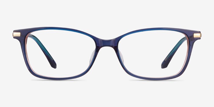 Vanda Bleu Acetate-metal Montures de lunettes de vue d'EyeBuyDirect