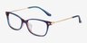 Vanda Blue Acetate-metalEyeglass Frames from EyeBuyDirect, Angle View