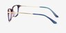 Vanda Blue Acetate-metalEyeglass Frames from EyeBuyDirect, Side View