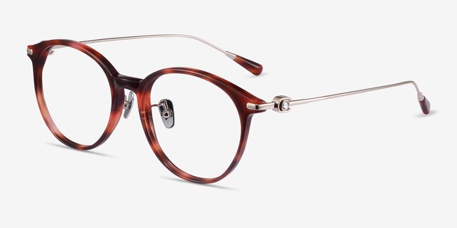 Colette Pink Tortoise AcetateEyeglass Frames from EyeBuyDirect, Angle View