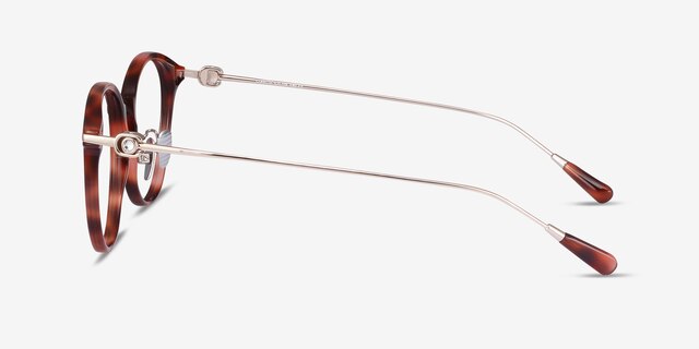 Colette Pink Tortoise AcetateEyeglass Frames from EyeBuyDirect, Side View