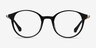 Jude Black AcetateEyeglass Frames from EyeBuyDirect, Front View