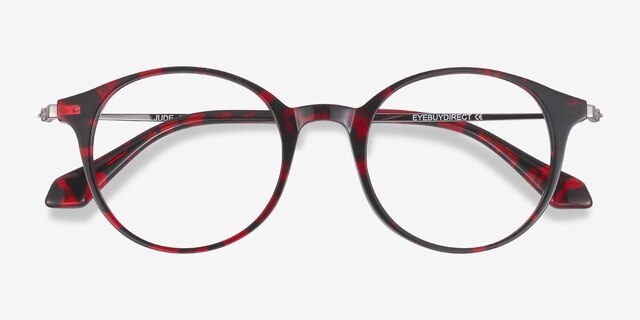 Jude Red Tortoise AcetateEyeglass Frames from EyeBuyDirect, Closed View