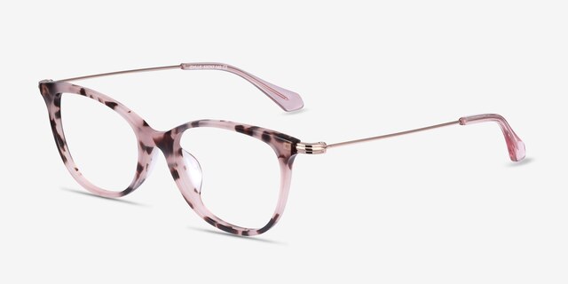 Idylle Pink Tortoise Acetate-metalMontures de lunettes de vue d'EyeBuyDirect, Vue d'Angle