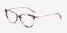 Idylle Pink Tortoise Acetate-metalMontures de lunettes de vue d'EyeBuyDirect, Vue d'Angle
