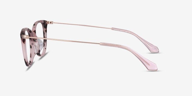 Idylle Pink Tortoise Acetate-metalMontures de lunettes de vue d'EyeBuyDirect, Vue de Côté