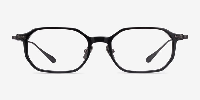 Lampito Noir AcétateMontures de lunettes de vue d'EyeBuyDirect, Vue de Face