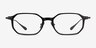 Lampito Noir AcétateMontures de lunettes de vue d'EyeBuyDirect, Vue de Face